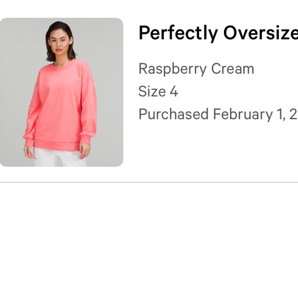 Lululemon oversized crew